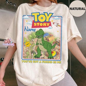 Personalized Toy Story Shirt, Toy Story 5 Movie 2026 Comfort Colors Tee, Buzz Lightyear Woody Jessie Bo Peep, Toy Story Land Shirt image 4