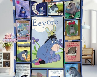 Funny Eeyore Disneyland Sayings Blanket, Winnie The Pooh Eeyore Fleece Blanket, Animal Kingdom Blanket, Disneyland Pooh Bear Baby Blanket