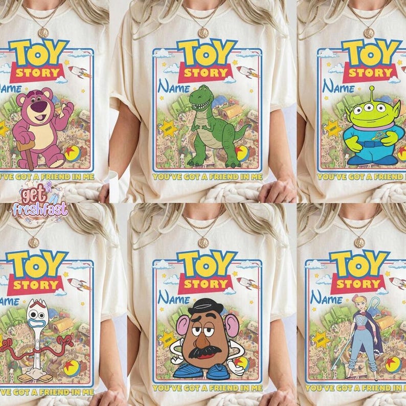 Personalized Toy Story Shirt, Toy Story 5 Movie 2026 Comfort Colors Tee, Buzz Lightyear Woody Jessie Bo Peep, Toy Story Land Shirt image 2