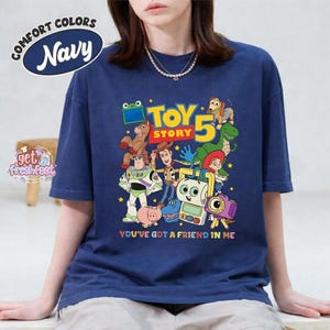 Toy Story 5 Characters Graphic T-Shirt, You've Got a Friend In Me Tee, Woody Buzz Jessie, Family Matching Trip Shirt image 5