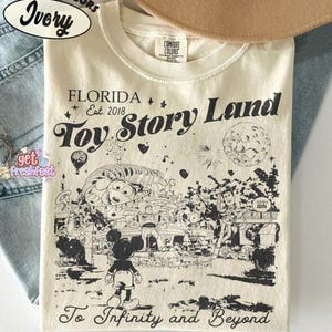 Comfort Colors Toy Story Land Vintage Shirt, Disney Pixar Toy Story 5 Tee, Woody Buzz Toy Story Party, Disneyland 2026 Shirt, Disney Family image 2