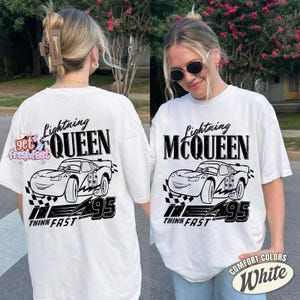 Vintage Lightning Mcqueen Comfort Shirt, Disneyland Cars Shirt, Disneyland Pixar Cars Shirt, Cars Family Vacation 2026 Tee, Cars land shirt image 1