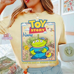 Personalized Toy Story Shirt, Toy Story 5 Movie 2026 Comfort Colors Tee, Buzz Lightyear Woody Jessie Bo Peep, Toy Story Land Shirt image 5