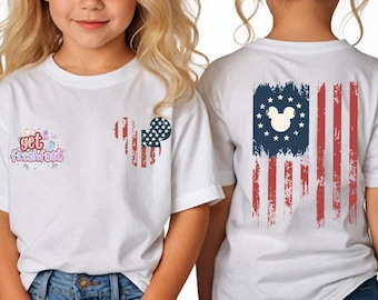 Mickey America Flag Shirt, Disneyland 4th of July Sweatshirt, Disneyland Independence Day Family Tee