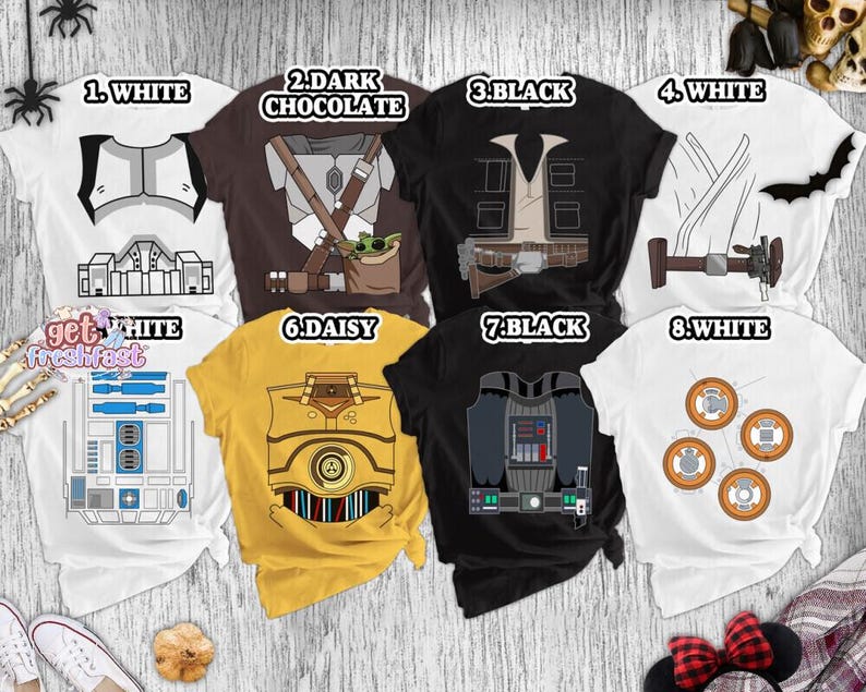 StarWars Characters Halloween Costume Shirt, Baby Yoda Darth Vader Storm Trooper Han Solo, Galaxy's Edge Shirt, Disneyland Trip 2026 image 1