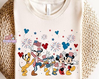 4th of July Mickey & Friends Shirt, Disneyland Family Trip Shirt, Disneyland 4th of July Shirt, 4th of July Mickey and Friends