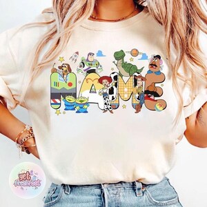 Custom Name Disneyland Toy Story T-shirt, Personalized Disneyland Buzz Woody Jessie Shirt, Custom Birthday Boy Girl Tee, Disneyland Trip Tee image 3