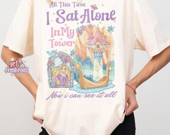 Vintage Disneyland Rapunzel Princess Shirt, All This Time I Sat Alone In My Tower Now I Can See It All, Retro Disneyland Caste Trip Tee