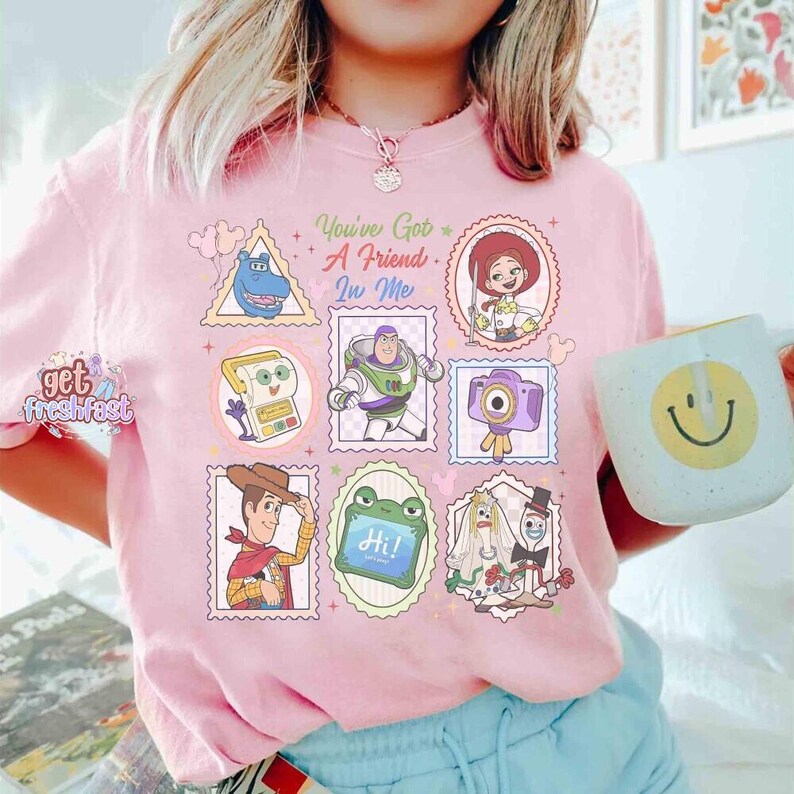 Comfort Colors Disney Pixar Toy Story 5 Shirt, You've Got A Friend In Me Tee, Woody Etch Lenny Mr Spell Lilypad, Family Vacation 2026 Trip image 3