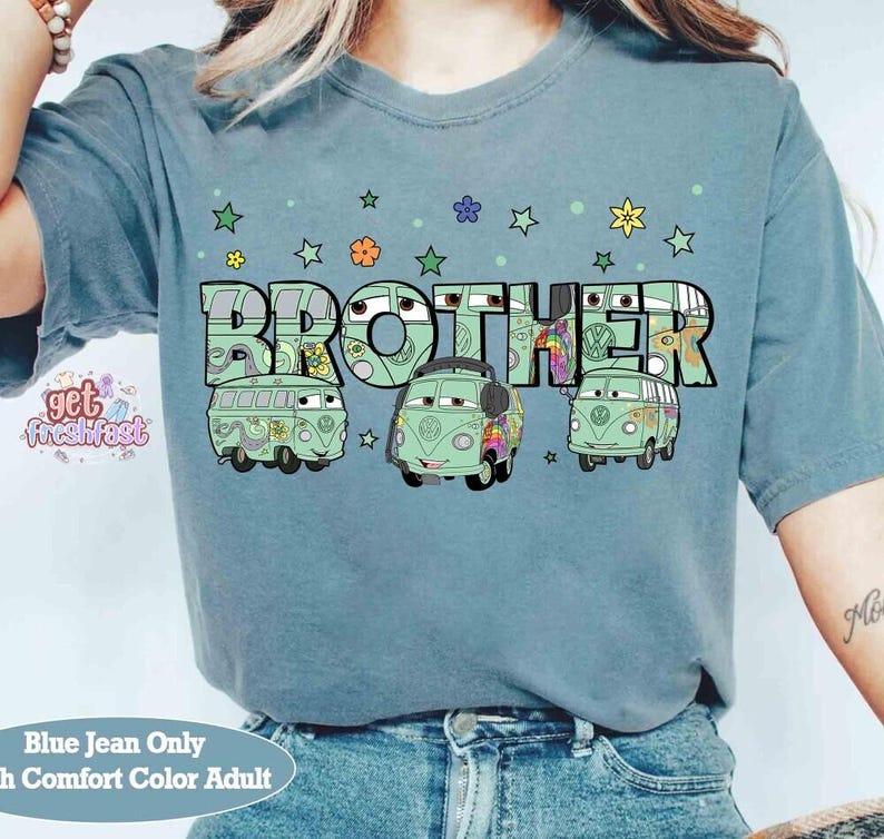 Custom Name Disneyland Pixar Cars Characters Group Shirt, Personalized MC Queen Tow Mater Sally Tee, Disneyland Family 2026 Matching Shirt bild 4