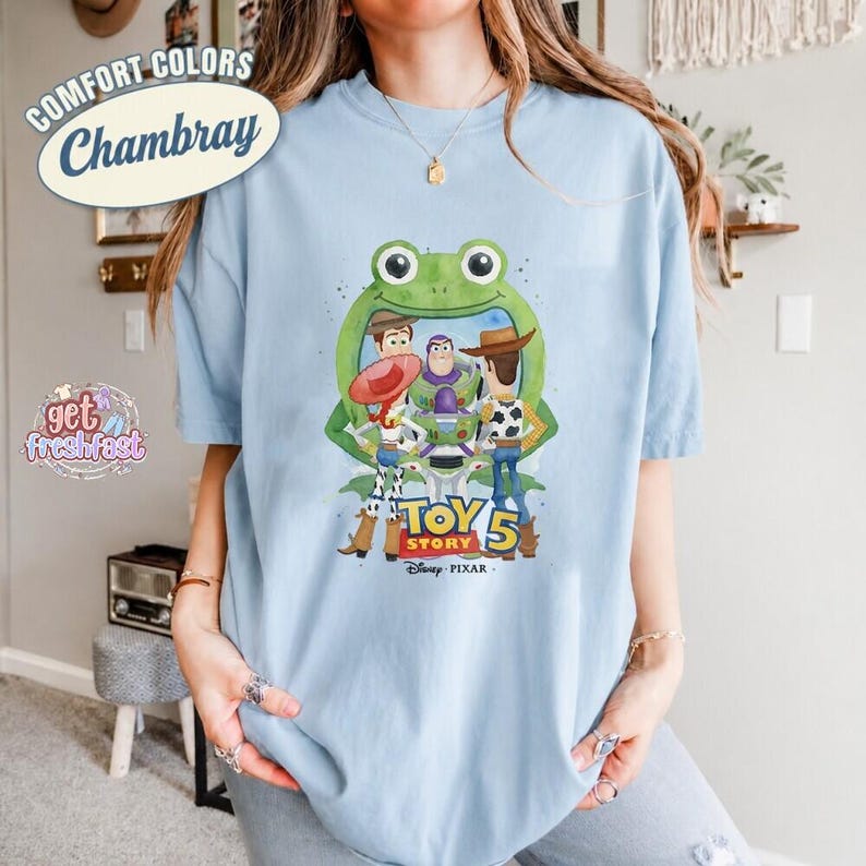 Disneyland Pixar Toy Story 5 T-shirt, You've Got A Friend In Me Shirt, Toy Story Characters Tee, Woody Buzz Jessie, Family Matching Trip Tee image 2
