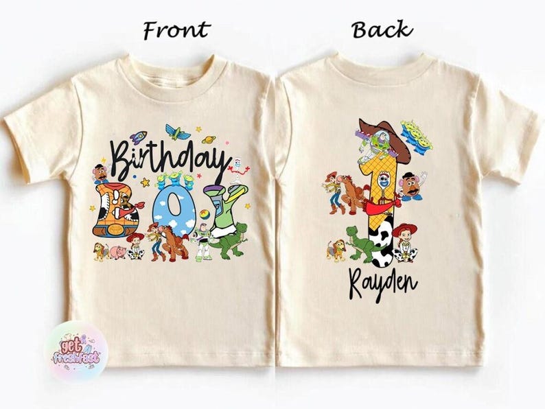 Personalized Name Disneyland Toy Story Boys Birthday Shirt, Custom Toy Story shirt, Toy Story Gift, Family Matching Birthday Shirt image 1