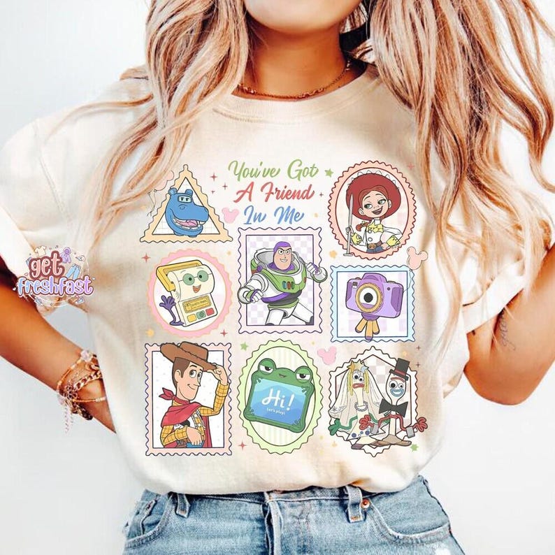 Disneyland Pixar Toy Story 5 Shirt, You've Got A Friend In Me Tee, Woody Etch Lenny Mr Spell Lilypad, Family Vacation 2026 Trip bild 2