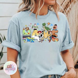 Custom Name Disneyland Toy Story T-shirt, Personalized Disneyland Buzz Woody Jessie Shirt, Custom Birthday Boy Girl Tee, Disneyland Trip Tee image 4
