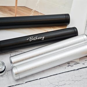 Tubos de almacenamiento metálicos personalizados - Cajas de almacenamiento grabadas - Regalos de boda para hombres - Regalos para abuelos