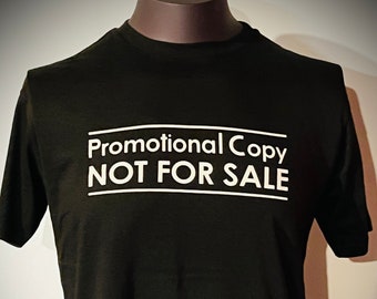 PROMOTIONAL COPY not for sale LP sticker t-shirt hype sticker New Wave Tee Retro Record Vinyl Art.