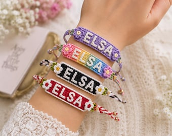 Crochet name bracelet Elsa