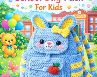 Crochet Bunny School Bag for kid's