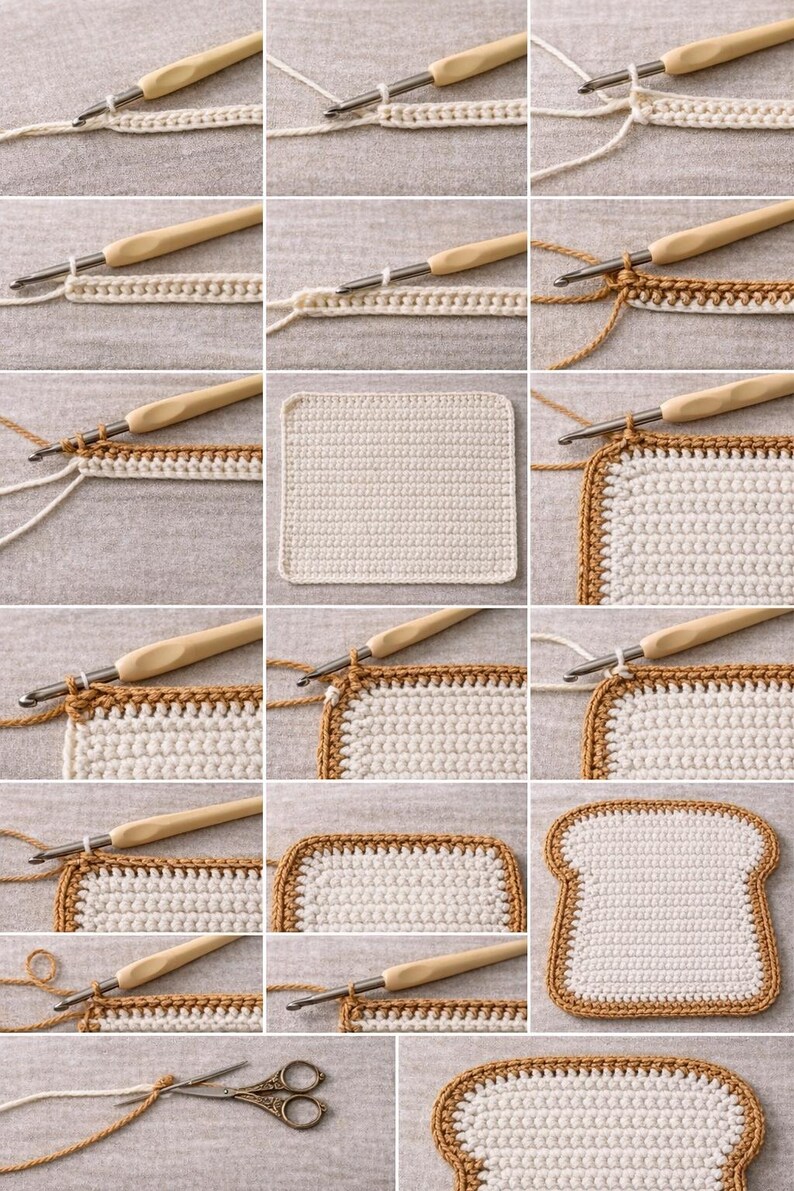 Crochet Bread Coaster Pattern, image 9