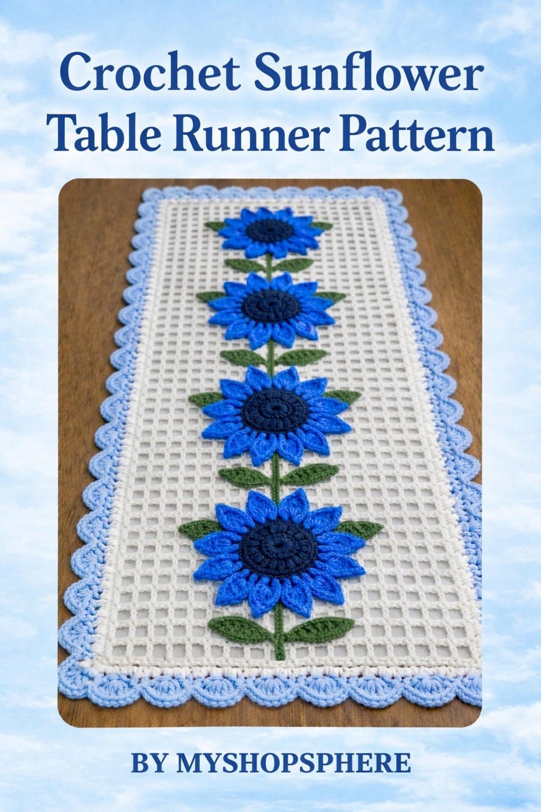 Crochet Sunflower Table Runner Pattern - Etsy