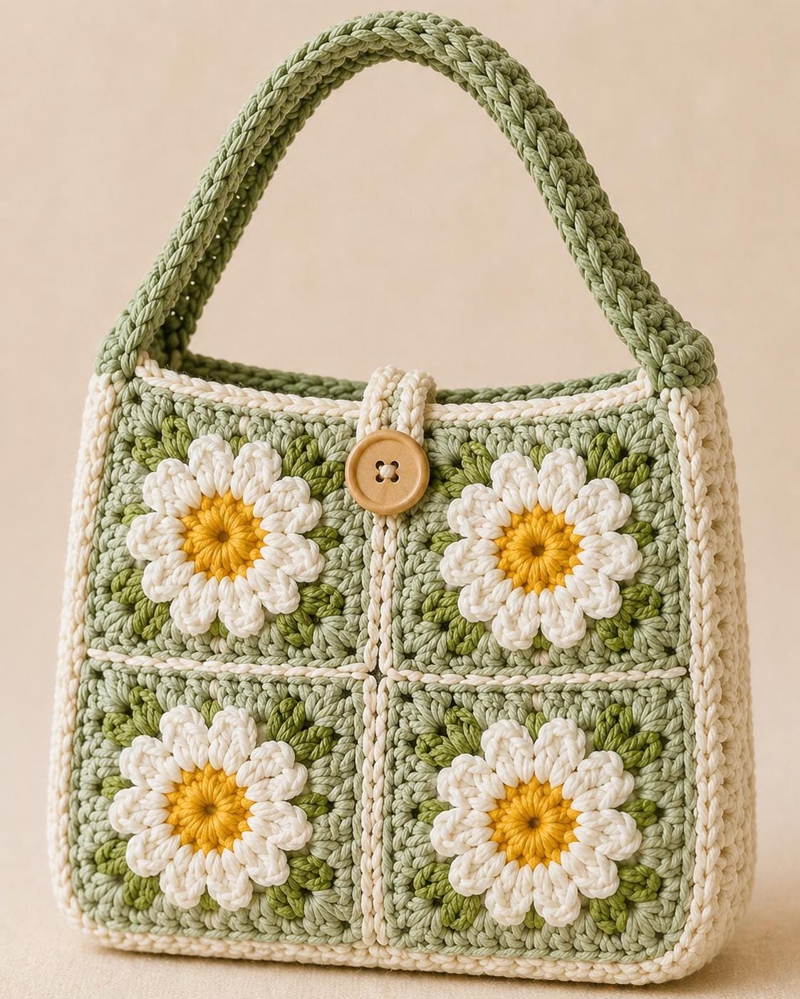 38 Daisy Crochet Patterns for Gifts, Home Decor, and Easy Floral Makes 2 Daisy crochet granny handbag