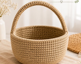 Handmade crochet basket pattern