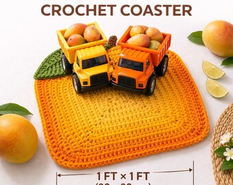 Mango Inspired Crochet Coaster Pattern