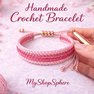 Handmade crochet bracelet
