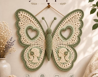 Crochet Butterfly wall hanging pattern
