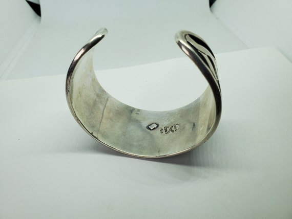 Beto Taxco Sterling Silver Overlay Cuff Bracelet - image 4