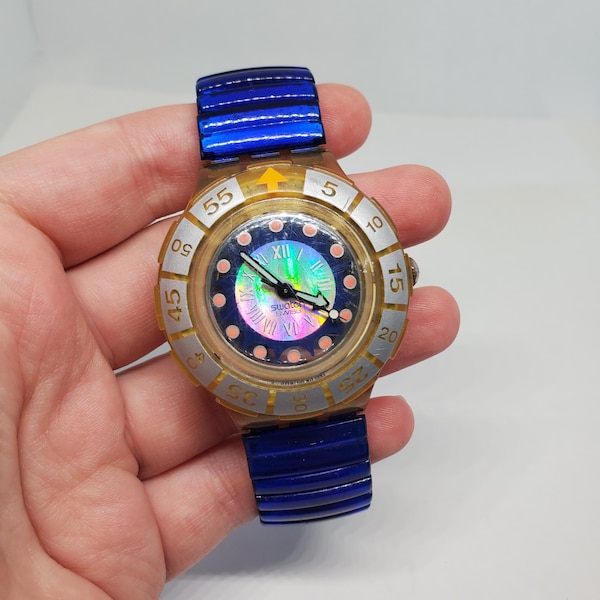 Reloj de pulsera Swatch Spark Vessel 1994 Scuba, sin funcionamiento