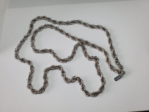 Signed Vintage MONET Silver Tone Serpentine Chain Necklace 15.5” | eBay