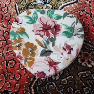 Vintage Floral Fabric Heart Shaped Jewelry Box