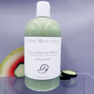 Body Wash, Shower Gel, Sulfate Free, Cucumber & Melon