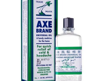 AXE Brand Universal Medicated Oil 56ml Cold Headache Insect Bites Relief (Minyak Angin Cap Kapak)