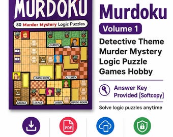 Murdoku Deel 1 | Detectivethema Moord Mysterie Logica Puzzelspellen Hobby | Antwoordsleutel verstrekt [softcopy]