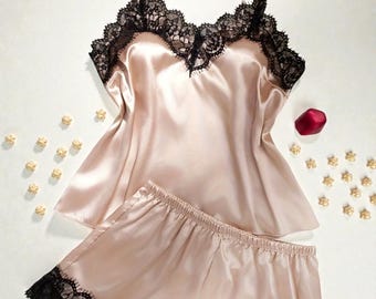 Silk Satin Pajama Set for Women - Luxury Satin Pyjamas