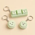 Smiski Inspired Fidget Clicker Keychain and Keycap, Keyboard Toy, Pastel Desk Accessory