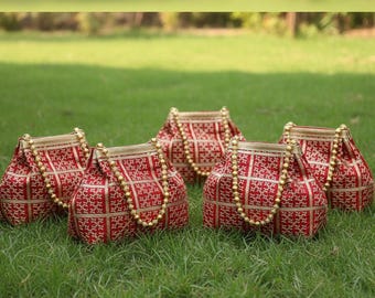 Ethnic Bridal Potli Bag, Traditional Women Potli Bag, Embordered Potli Bag, Wedding Potli Bag, Return Gift Potli Bag, Handmade Potli Bag,