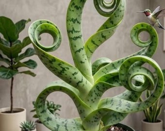 Sansevieria Laurentii, pianta da interno di facile coltivazione, alta 76 cm, in vaso.