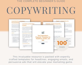 Das Copywriter's Playbook: 101-Seiten-Handbuch zu Vorlagen für Schlagzeilen, E-Mails und Anzeigen