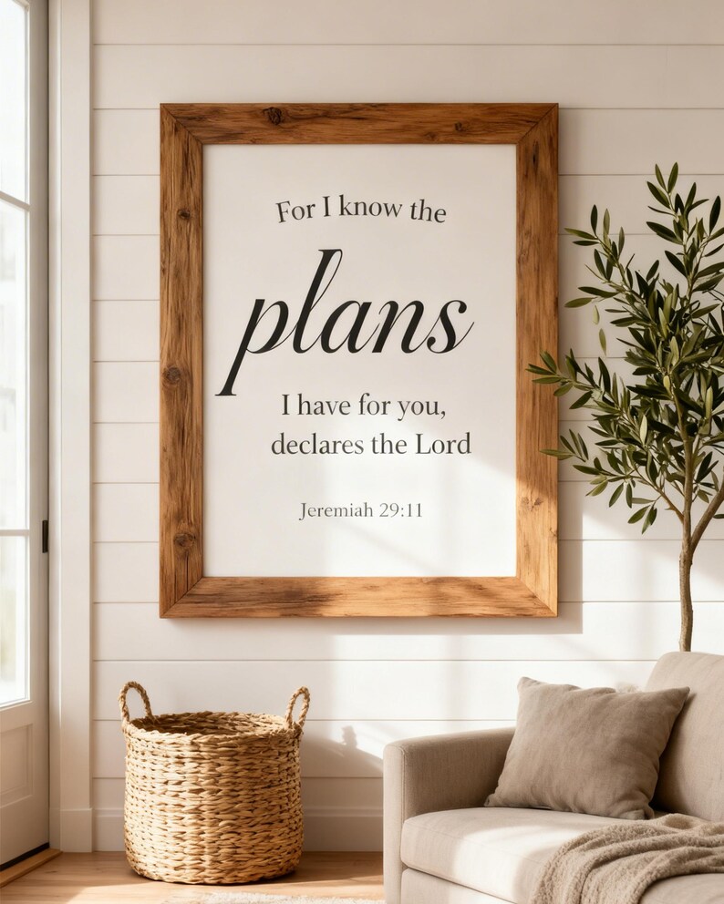 Jeremiah 29:11 Scripture Print – Minimalist Christian Wall Art (digital ...