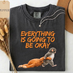 Comfort Colors Baby Monkey Punch Meme Tee, Everything Okay Shirt