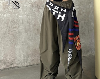 Wide Leg Pants | Oversized Casual Parachute Trousers | Daily Wear | Y2K Streetwear Style
