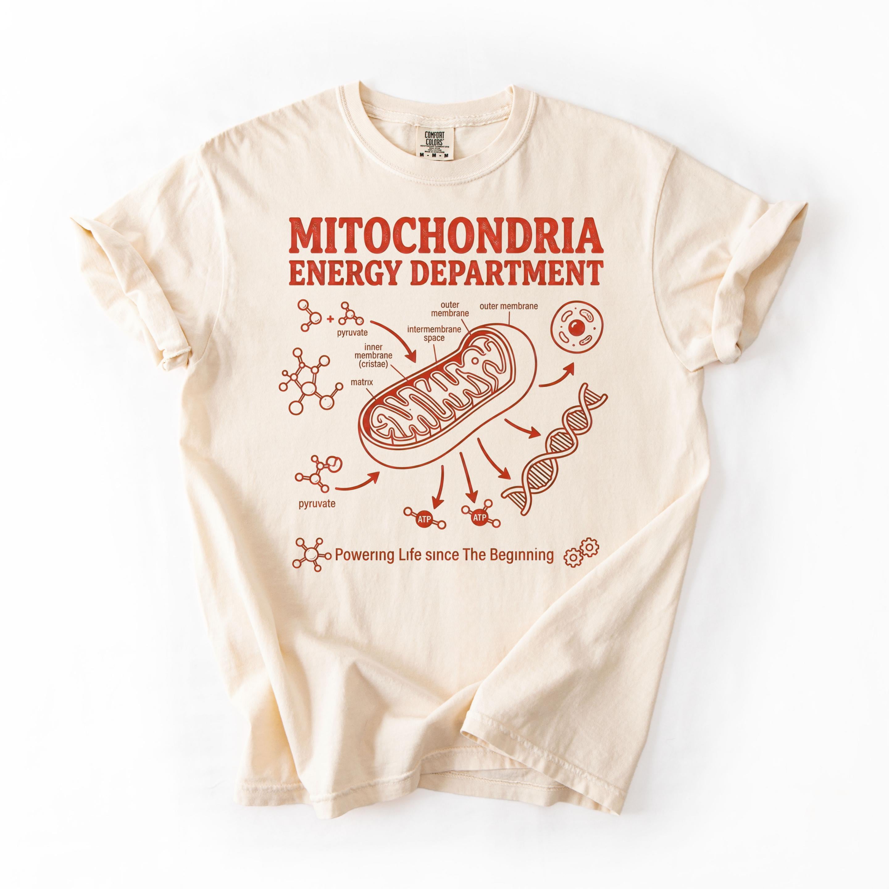 Lab Geek Biology Shirt Mitochondria Cell Diagram Tee Retro Y2K