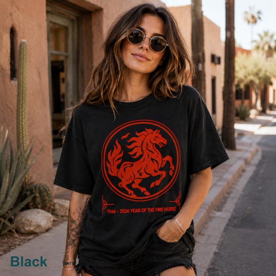 1966 2026 Year Of The Fire Horse Shirt, Chinese Zodiac Horse Tee, Lunar New Year Gift, Red Horse Graphic 60th Birthday T-Shirt