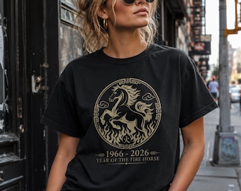 1966 Fire Horse Shirt, Year Of The Fire Horse Tee, Chinese Zodiac Horse Shirt, 60th Birthday Gift, Lunar Zodiac Tee