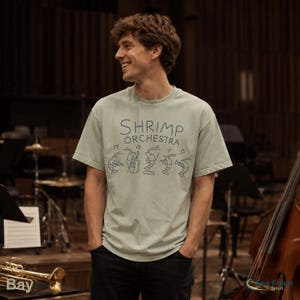 Shrimp Orchestra Shirt, Funny Music Tee, Orchestra Humor Shirt, Seafood Musician Gift, Band Geek Graphic Tee