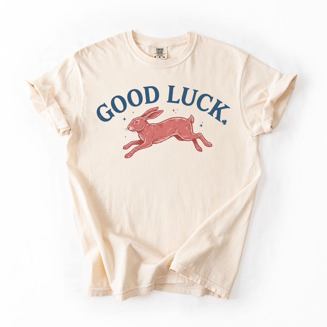 Good Luck Rabbit Vintage Style Shirt Lucky Bunny Graphic Retro Animal ...