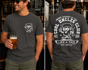 Comfort Colors® Cool Uncles Club Shirt, Funny Uncle Gift, Like A Dad But Cooler Tee, Pregnancy Reveal New Uncle Shirt